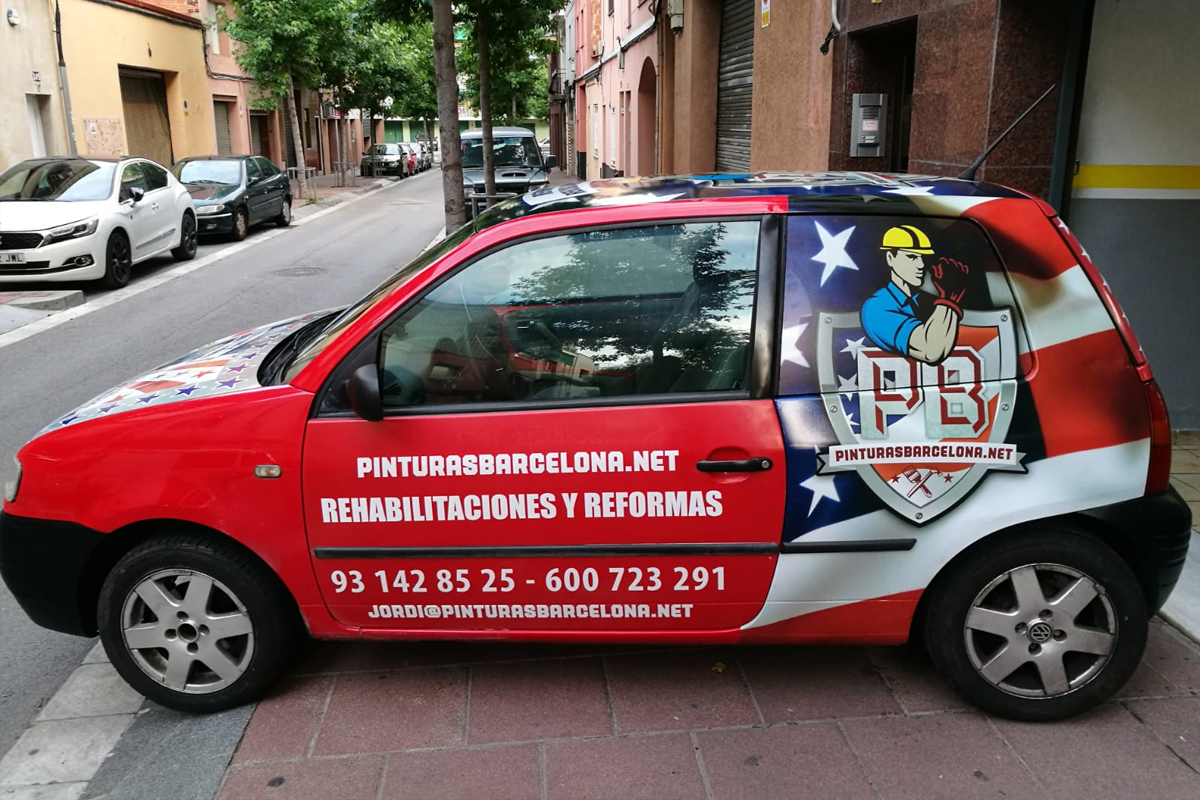 Rotulación coche Pinturas barcelona-JkD Rotulación