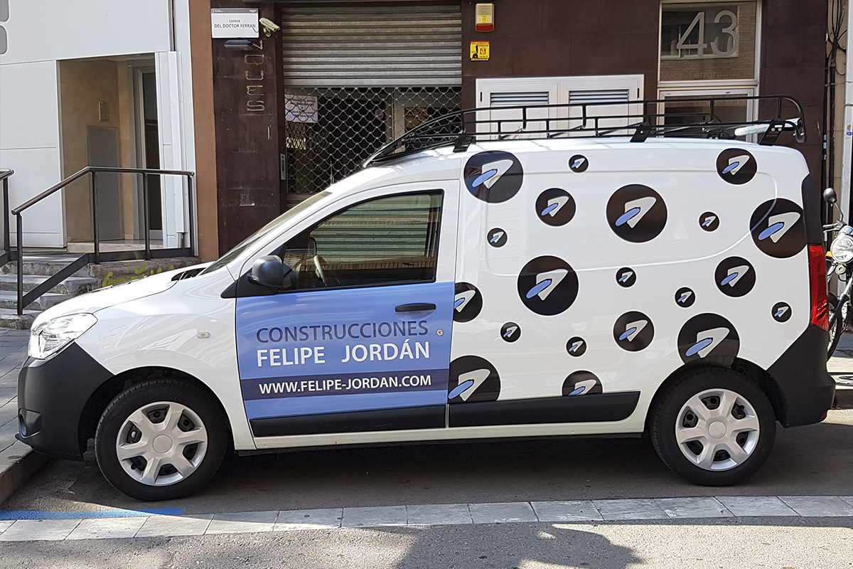 Rotulación furgoneta Construcciones Felipe Jordán Rotulación furgoneta Construcciones Felipe Jordán