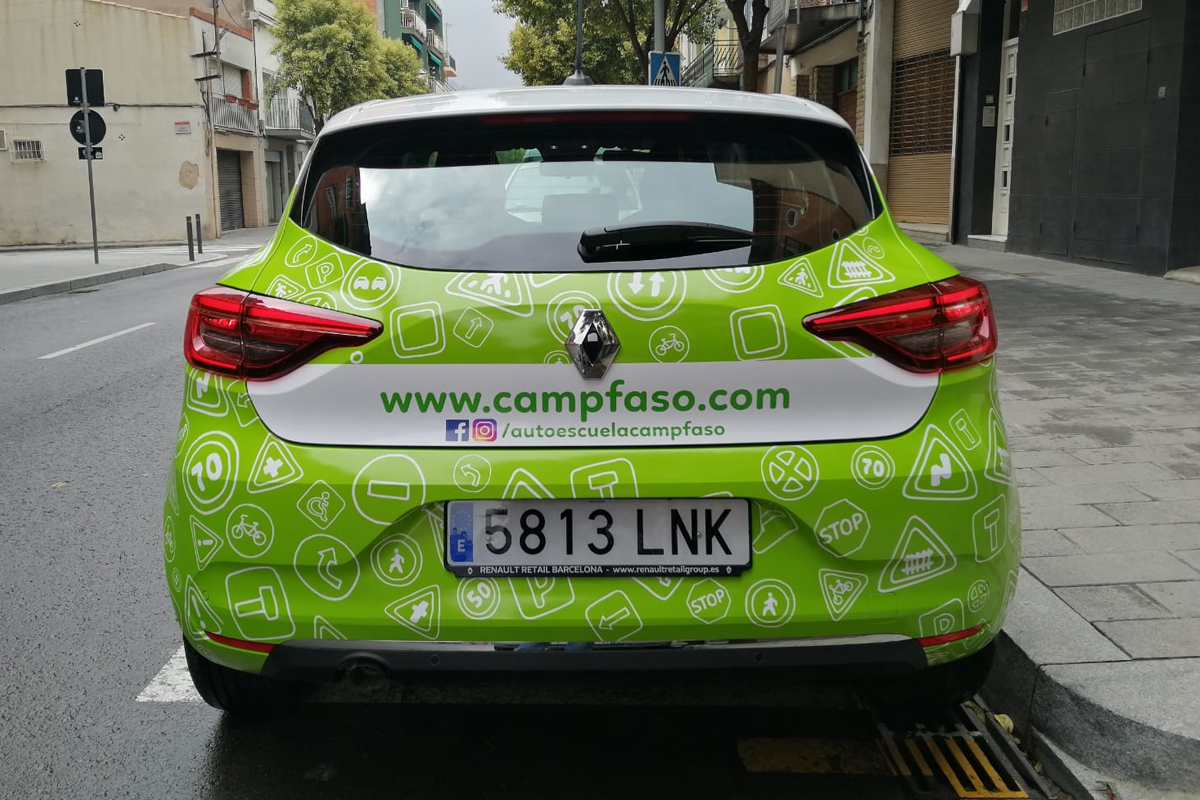 Rotulación coche Autoescoles Campfaso-JkD Rotulación Rotulación coche Autoescoles Campfaso-JkD Rotulación