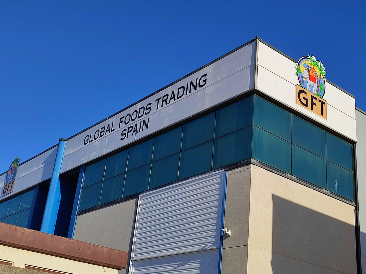 Rótulo nave industrial Global Foods Trading Spain-JkD Rotulación