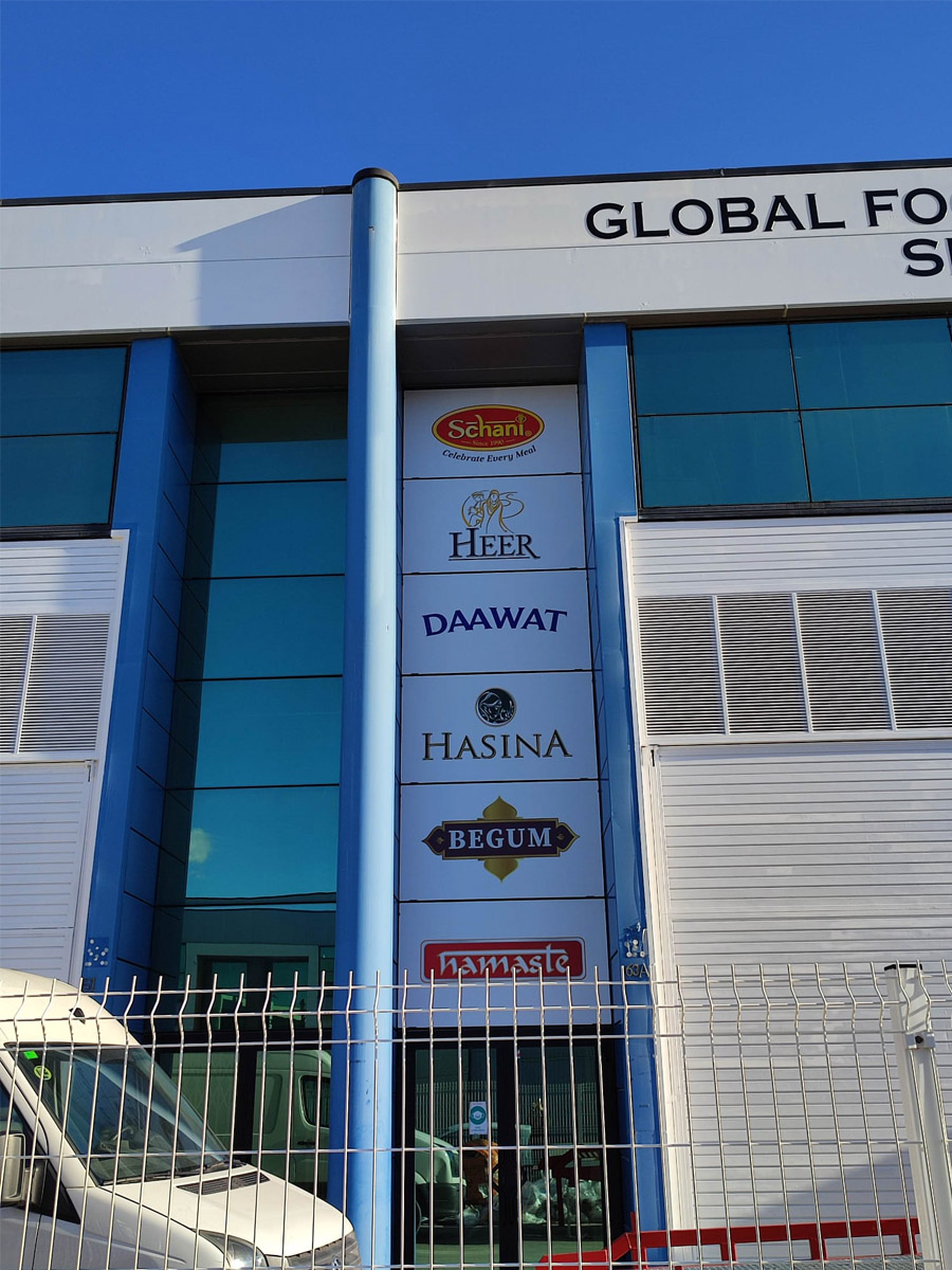 Rótulo nave industrial Global Foods Trading Spain-JkD Rotulación Rótulo nave industrial Global Foods Trading Spain-JkD Rotulación