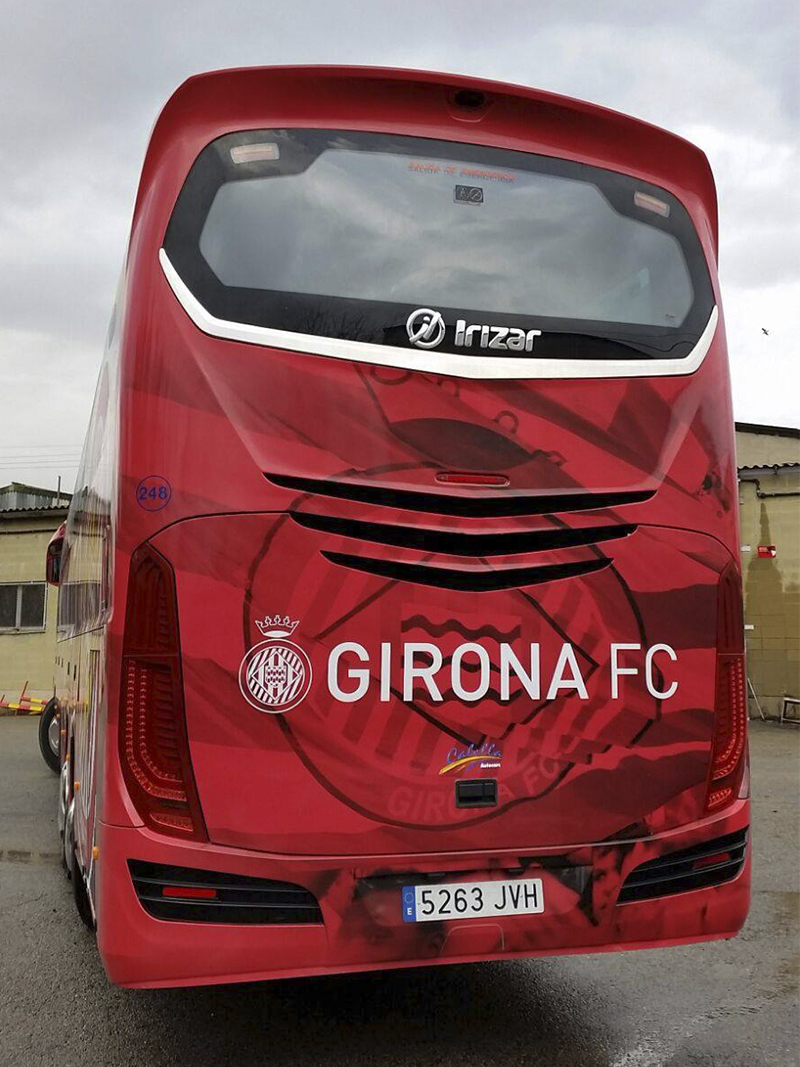 Rotulación autocar Girona FC-JkD Rotulación
