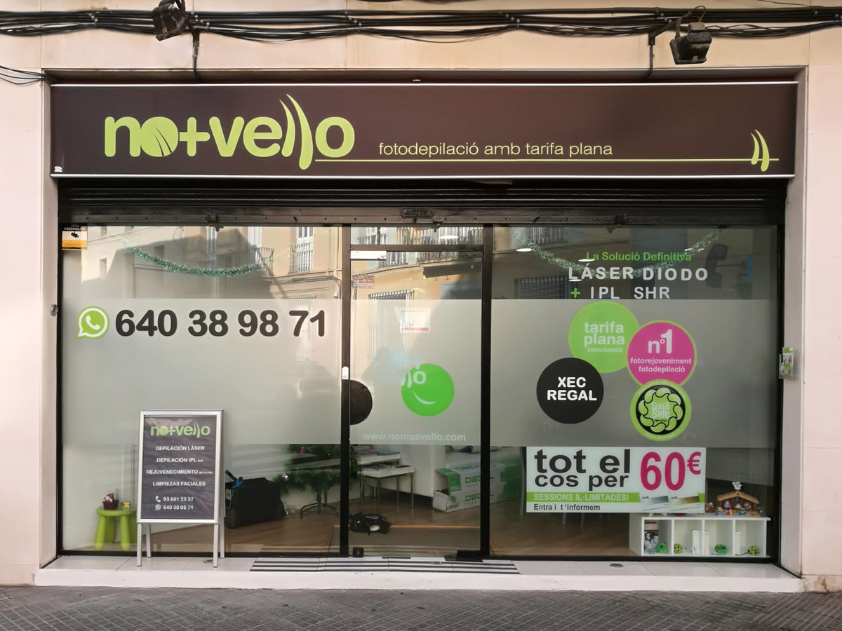 Rótulo tienda No + Vello-JkD Rotulación Rótulo tienda No + Vello-JkD Rotulación
