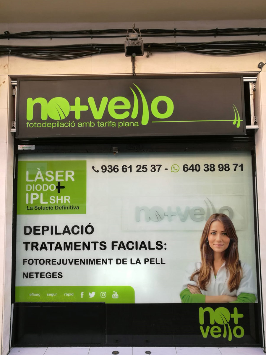 Rótulo tienda No + Vello-JkD Rotulación Rótulo tienda No + Vello-JkD Rotulación