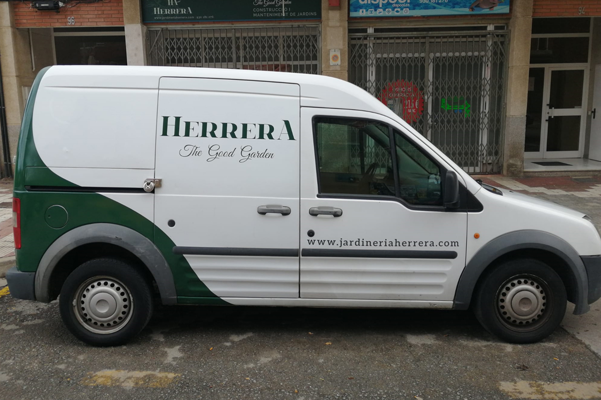 Rotulación furgoneta Jardinería Herrera-JkD Rotulación