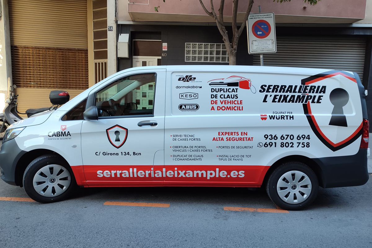 Rotulación furgoneta Serralleria l'Eixample-JkD Rotulación Rotulación furgoneta Serralleria l'Eixample-JkD Rotulación