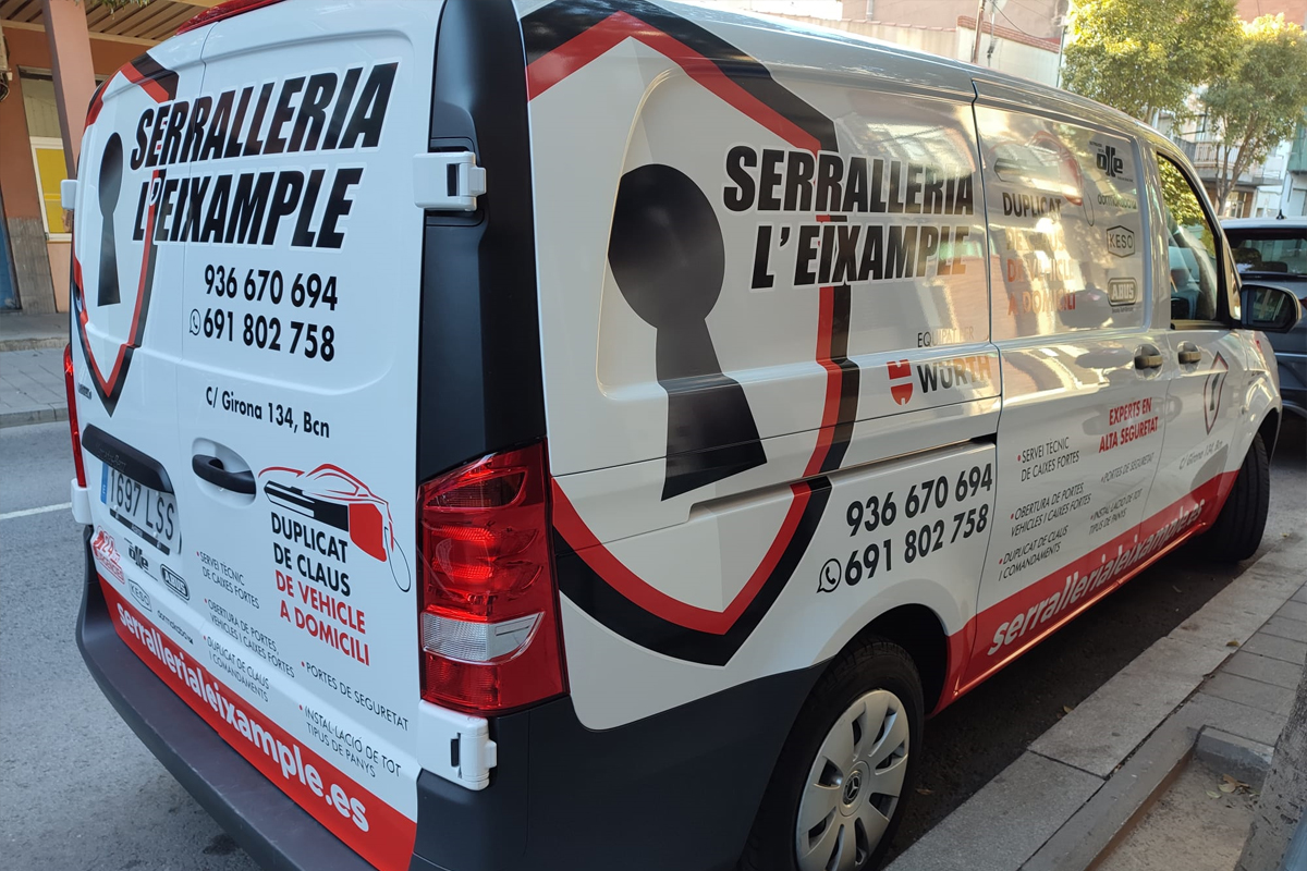 Rotulación furgoneta Serralleria l'Eixample-JkD Rotulación Rotulación furgoneta Serralleria l'Eixample-JkD Rotulación