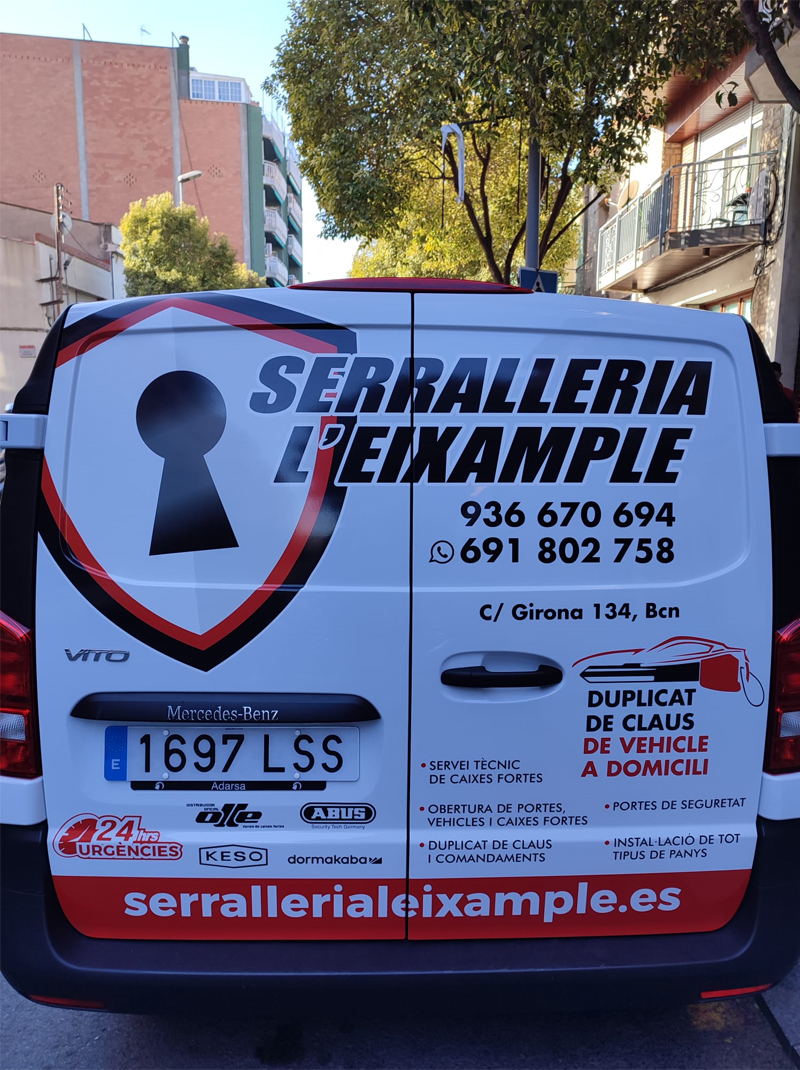 Rotulación furgoneta Serralleria l'Eixample-JkD Rotulación Rotulación furgoneta Serralleria l'Eixample-JkD Rotulación