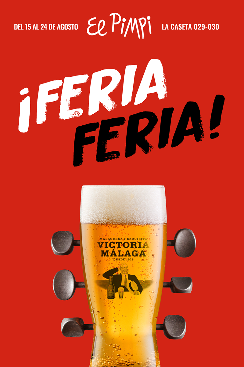 Proyecto Street marketing en la Feria de Málaga para Cervezas Victoria - cartel feria - Developmentmedia