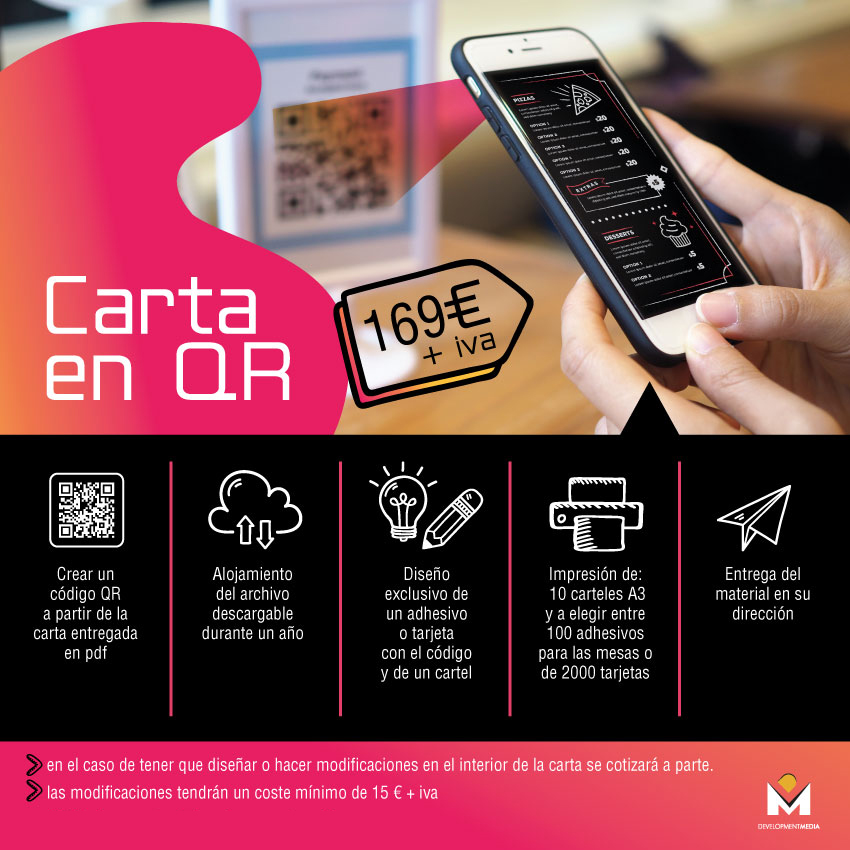 Oferta carta digital con código QR Oferta carta digital con código QR