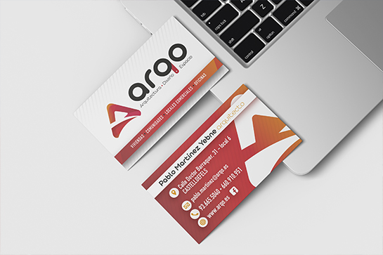 Diseño logotipo. Proyecto creación y diseño tarjeta imagen de marca para “Arqo”