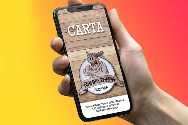 Creación carta digital con código QR - Proyecto digital para “Brasería Ñampa Zampa”
