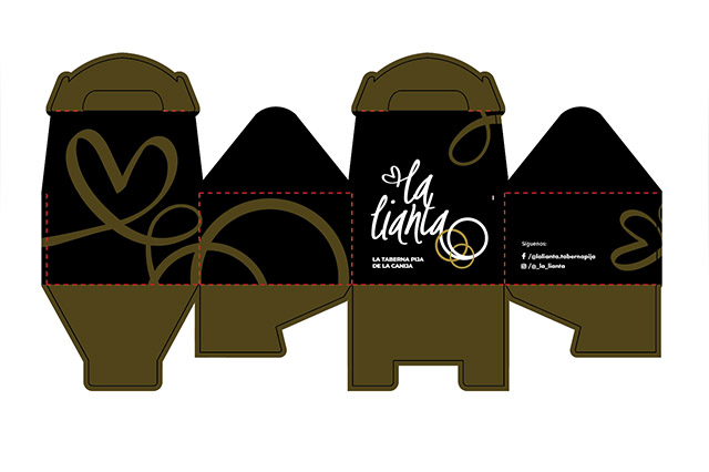 Diseño packaging para Restaurantes-Proyecto creación Packaging para Restaurante La lianta - portada - Development media