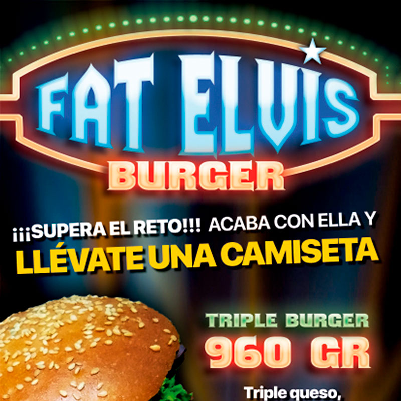 Diseño campaña promoción Burger Fat Elvis para Barba Rossa Beach Bar
