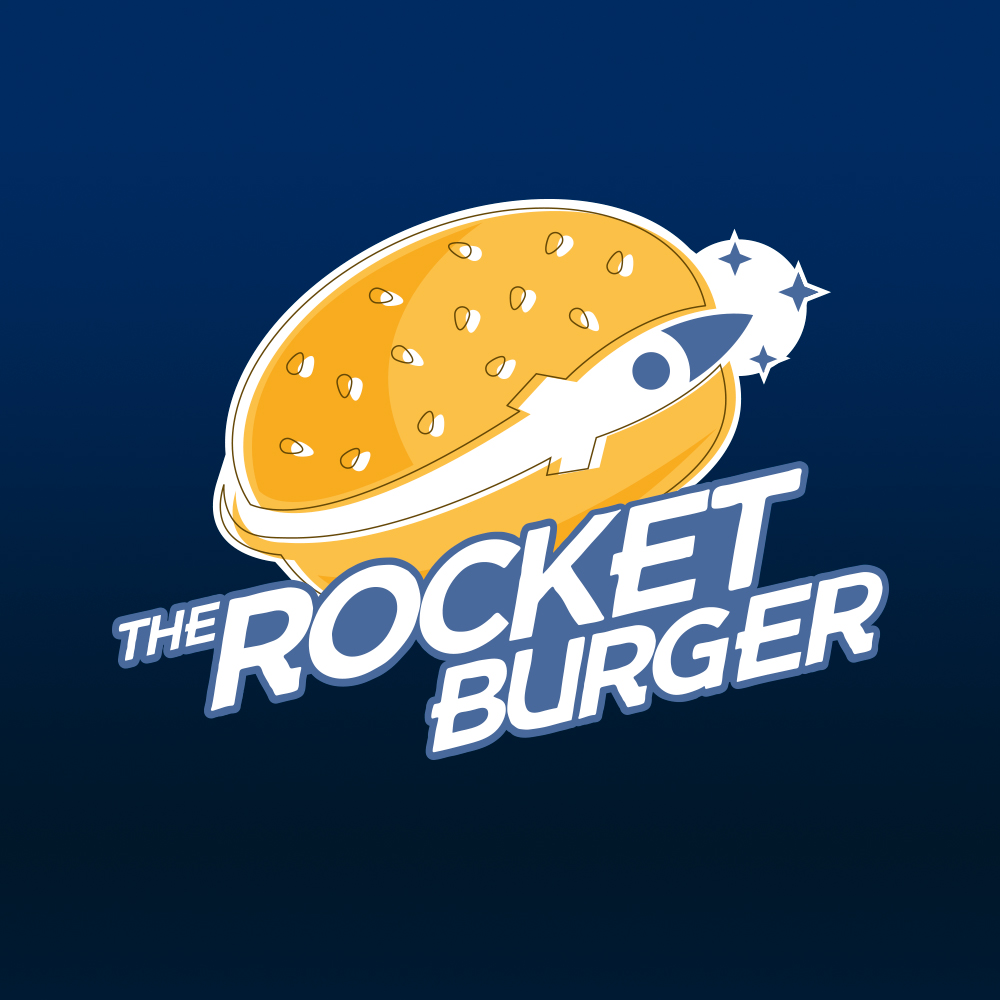 Diseño logotipo para The Rocket Burger