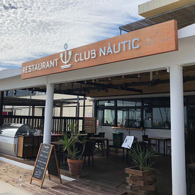 Proyecto rotulación-rótulo fachada para restaurant Club Nautic