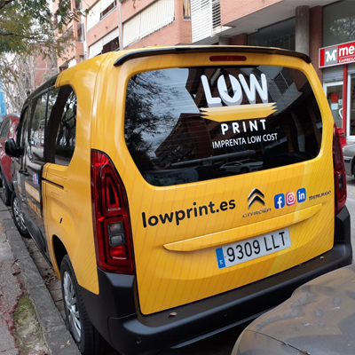 Proyecto rotulación vehículos-rotulación furgoneta para LowPrint