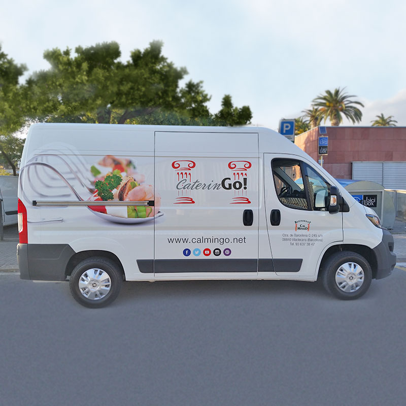 Rotulación de furgoneta para Restaurante Cal Mingo